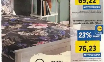 Lidl Posciel z bawełny satynowej: 2 poszewki na poduszki 70 x 80 cm, poszewka na kołdrę 160 x 200 cm oferta