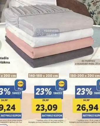 Lidl Prześcieradło z mikrowłókna z gumką: 140-160 x 200 cm oferta