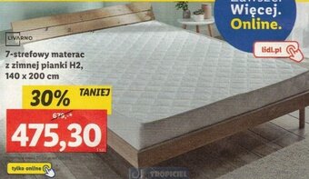Lidl 7-strefowy materac z zimnej pianki H2, 140 x 200 cm oferta