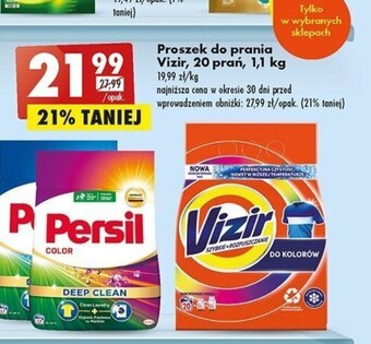 Biedronka Proszek do prania Vizir, 20 prań, 1,1 kg oferta