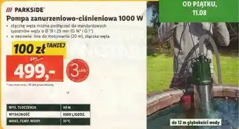 Lidl PARKSIDE Pompa zanurzeniowo-ciśnieniowa 1000 W oferta