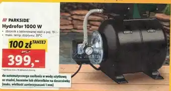 Lidl PARKSIDE Hydrofor 1000 W oferta