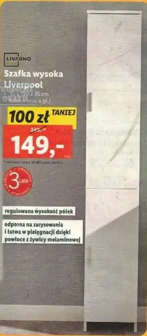 Lidl Szafka wysoka Liverpool oferta