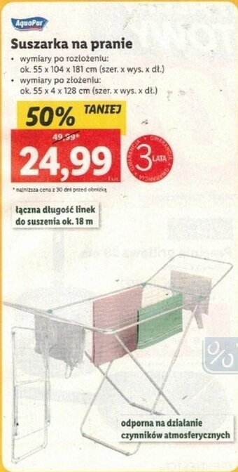 Lidl Suszarka na pranie oferta