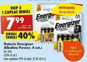 Biedronka Baterie Energizer Alkaline Power, 4 szt.: AA, AAA oferta