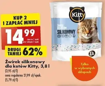 Biedronka Żwirek silikonowy dla kotów Kitty, 3,8l oferta