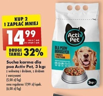 Biedronka Sucha karma dla psa Activ Pet, 3 kg: oferta