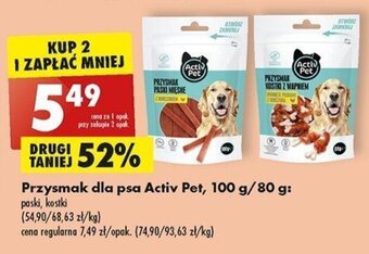 Biedronka Przysmak dla psa Activ Pet, 100 g/80 g oferta