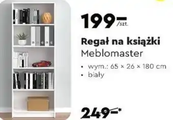Biedronka Regał na książki Meblomaster, wym.: 65 x 26 x 180 cm . biały oferta