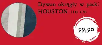 Agata Meble Dywan okrągły w paski HOUSTON 110 cm oferta