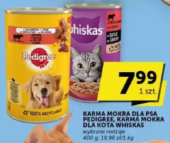 Groszek KARMA MOKRA DLA PSA PEDIGREE, KARMA MOKRA DLA KOTA WHISKAS 400g oferta