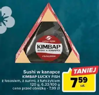 Carrefour SUSHI W KANAPCE KIMBAP LUCKY FISH 120g oferta