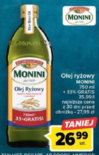 Carrefour Olej ryżowy MONINI 750 ml oferta
