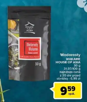 Carrefour Wodorosty WAKAME HOUSE OF ASIA 30g oferta