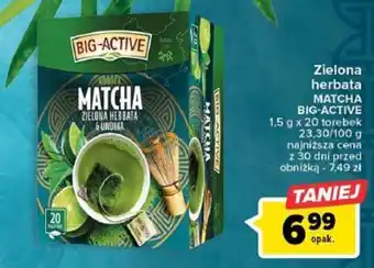 Zielona herbata MATCHA BIG-ACTIVE 1,5 g x 20 torebek