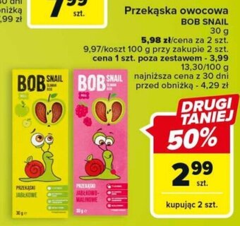 Carrefour Przekąska owocowa BOB SNAIL 30g oferta