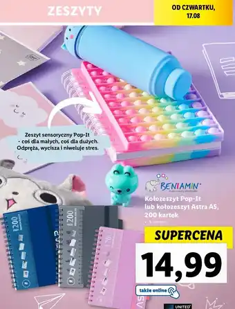 Lidl Kołozeszyt a5/200 k oferta