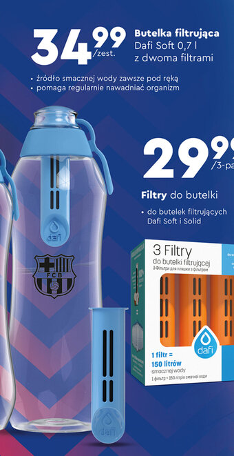 Biedronka Butelka filtrująca Dafi Soft 0,7 l z dwoma filtrami oferta