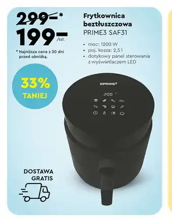 Biedronka Frytkownica beztłuszczowa PRIME3 SAF31 oferta