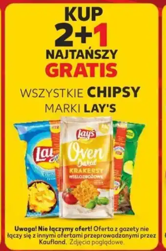 Kaufland KUP 2+1 NAJTAŃSZY GRATIS WSZYSTKIE CHIPSY MARKI LAY'S oferta