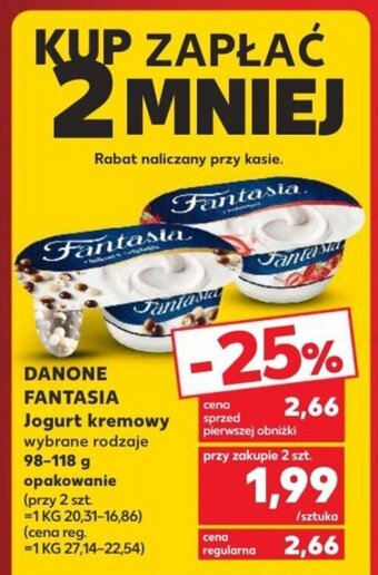 Kaufland DANONE FANTASIA Jogurt kremowy 98-118 g oferta
