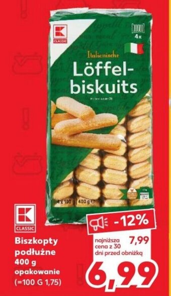 Kaufland Biszkopty podłużne 400 g oferta