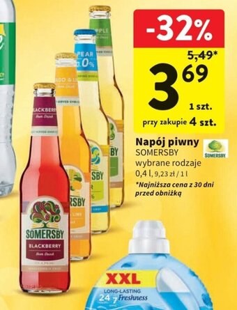 Intermarche Napój piwny SOMERSBY 0,4l oferta
