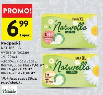 Intermarche Podpaski NATURELLA 14-20 szt. oferta