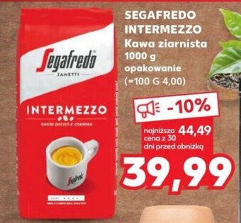 Kaufland SEGAFREDO INTERMEZZO Kawa ziarnista 1000 g oferta