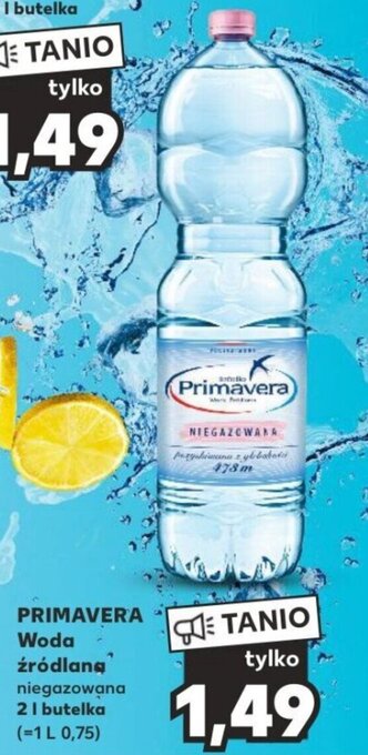 Kaufland PRIMAVERA Woda źródlana 2 l oferta