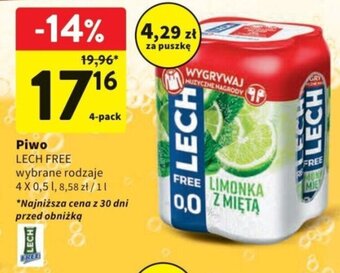 Intermarche Piwo LECH FREE 4 X 0,5 l oferta