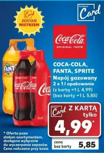 Kaufland COCA-COLA, FANTA, SPRITE Napój gazowany 2 x 1 L oferta