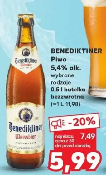 Kaufland BENEDIKTINER Piwo 5,4% alk. 0,5 L oferta