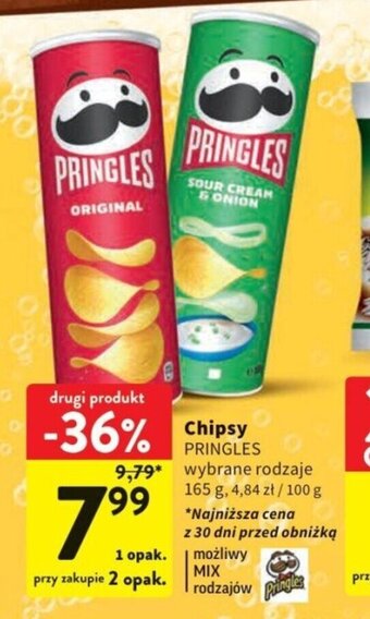 Intermarche Chipsy PRINGLES 165g oferta