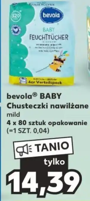 Kaufland bevola® BABY Chusteczki nawilżane 4x80szt. oferta