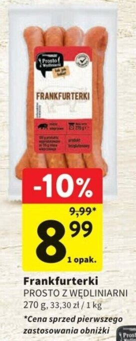 Intermarche Frankfurterki PROSTO Z WĘDLINIARNI 270 g oferta