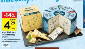 Intermarche Ser błękitny / Ser złocisty LAZUR 100 g oferta