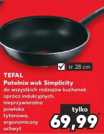 Kaufland TEFAL Patelnia wok Simplicity śr. 28 cm oferta