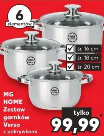 Kaufland MG HOME Zestaw garnków Verso z pokrywkami oferta