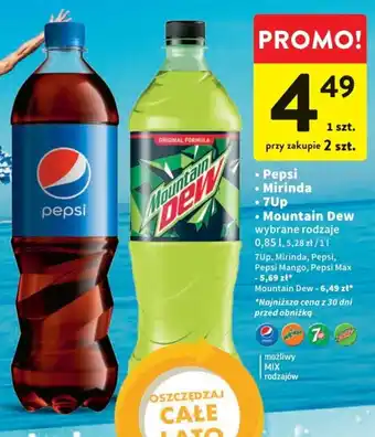 Intermarche Pepsi/Mirinda/7Up/Mountain Dew 0,85l oferta