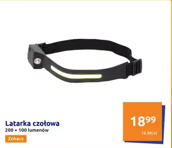 Latarka czołowa 200 + 100 lumenów