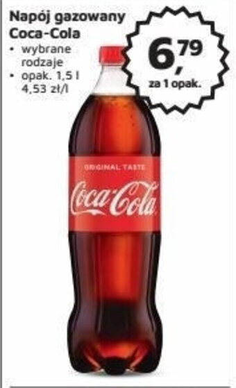 Odido Napój gazowany Coca-Cola 1,5l oferta