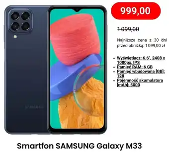 Media Expert Smartfon SAMSUNG Galaxy M33 oferta