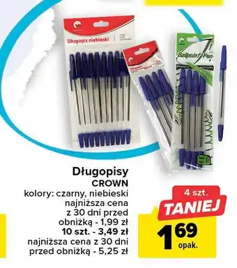 Carrefour Długopis crown niebieski oferta