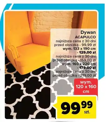 Carrefour Dywan acapulco 133 x 190 cm oferta