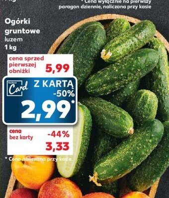 Kaufland Ogórki gruntowe 1 kg oferta