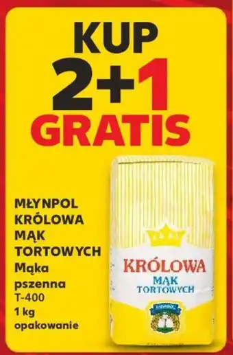 Kaufland KUP 2+1 GRATIS MŁYNPOL KRÓLOWA MĄK TORTOWYCH Mąka pszenna T-400 1 kg oferta