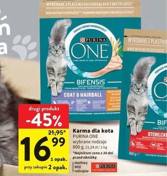 Intermarche Karma dla kota PURINA ONE 800 g oferta