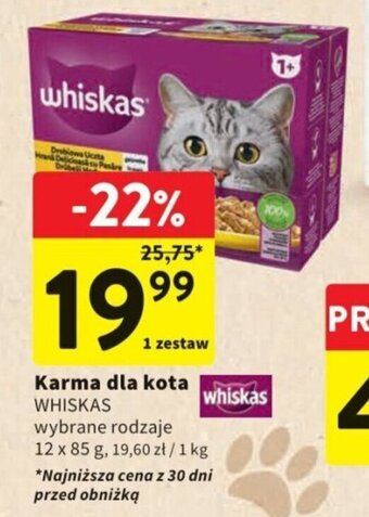 Intermarche Karma dla kota WHISKAS 12 x 85 g oferta