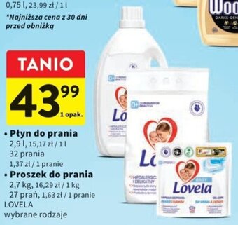 Intermarche Płyn do prania 2,9 l / Proszek do prania 2,7 kg LOVELA oferta